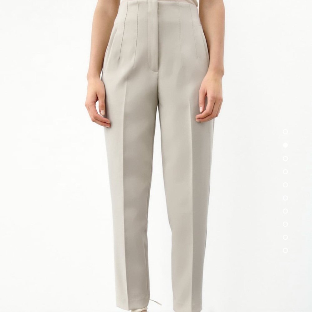 Zara High Waisted Pants (oyster)